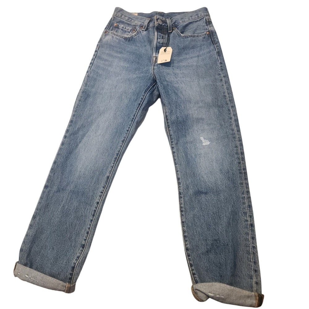 Levis Premium 501 Original Fit Jeans Medium Wash Blue Denim rare tag see pics
